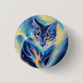 Cosmic Cat Ronde Button 3,2 Cm (Voorkant)
