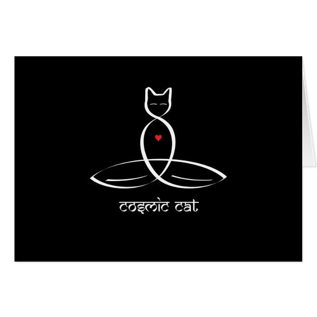 Cosmic Cat - Sanskrietstijltekst. (Voorkant Horizontaal)
