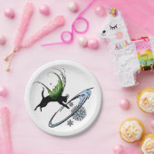 Cosmic Cat Snowflake Papieren Bordje (Feest)