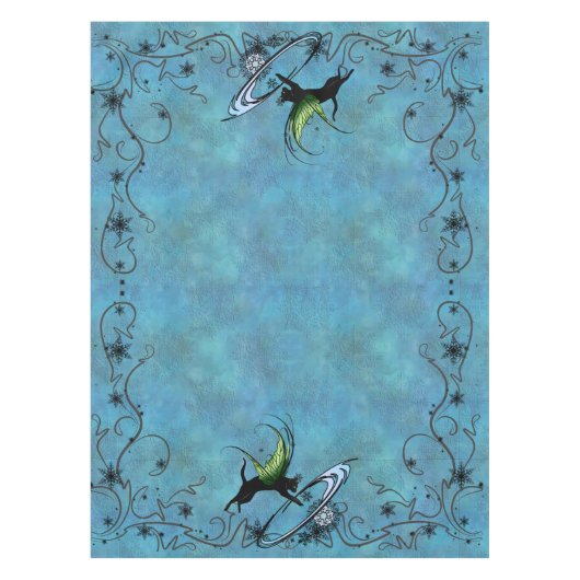 Cosmic Cat Snowflake Tafelkleed (Voorkant)