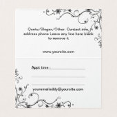 Cosmic Cat Snowflake Visitekaartjes (Binnenkant ongevouwen)