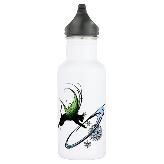 Cosmic Cat Snowflake Waterfles (Rechts)
