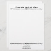 Cosmic Cat Star Briefhoofd (Voorkant / Achterkant)