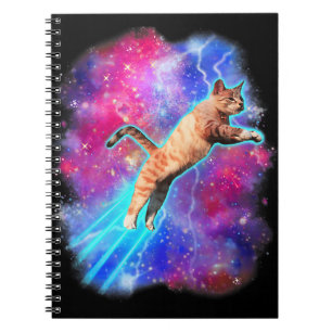 Cosmic Cats Funny Outer Space T-shirt Galaxy Kat K Notitieboek