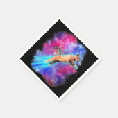 Cosmic Cats Funny Outer Space T-shirt Galaxy Kat K Servet (Hoek)