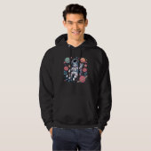 Cosmic Catstronaut in Neon Space Vaporwave Hoodie (Voorkant volledig)