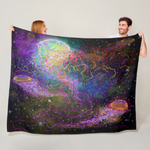 Cosmic Celebration Fleece Blanket Deken