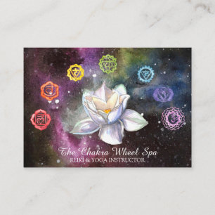 *~* Cosmic Celestial Chakra Symbols Cosmos Lotus Visitekaartje