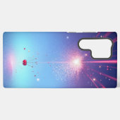 Cosmic Cherry Phone Case - Celestial Light Burst Samsung Galaxy Hoesje (Achterkant horizontaal)