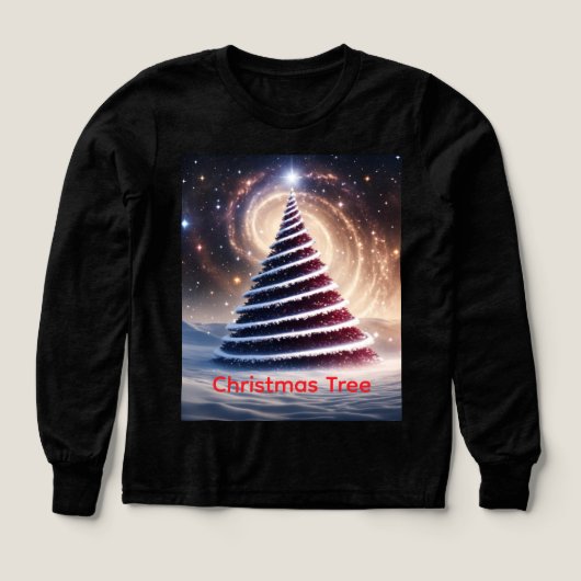"Cosmic Christmas Spiral — Long Sleeve (Motif recto)