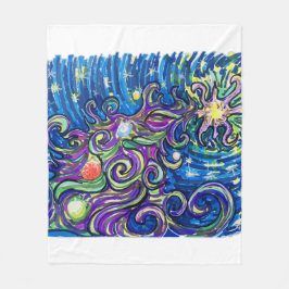 Cosmic Christmas Tree Fleece Deken