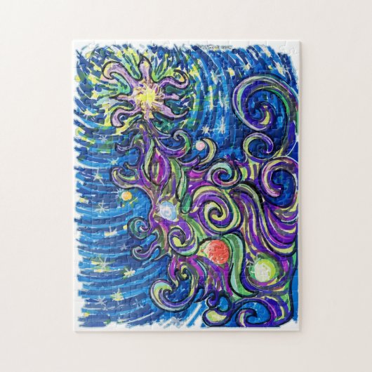 Cosmic Christmas Tree Legpuzzel (Verticaal)