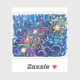 Cosmic Christmas Tree Sticker