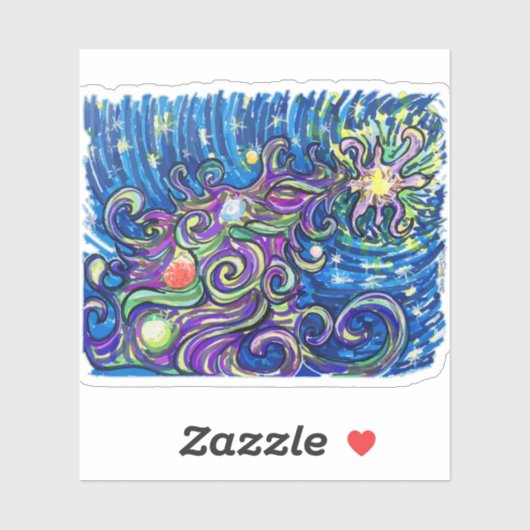 Cosmic Christmas Tree Sticker (Vel)