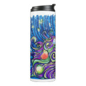 Cosmic Christmas Tree Thermosbeker (Gedraaid links)