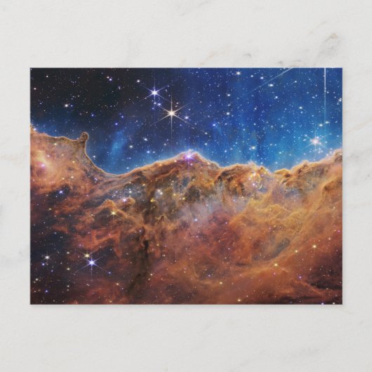 Cosmic Cliffs Carina Nebula James Webb Telescope Briefkaart (Voorkant)