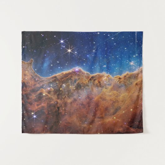 Cosmic Cliffs Carina Nebula James Webb Telescope Wandkleed (Voorkant (horizontaal))