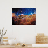 Cosmic Cliffs, Carina Nebula, NGC 3324, JWST Poster (Keuken)