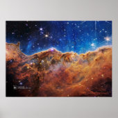 Cosmic Cliffs, Carina Nebula, NGC 3324, JWST Poster (Voorkant)