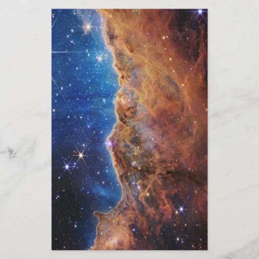 Cosmic Cliffs Carina Nebula Space Webb Telescope Briefpapier (Voorkant)