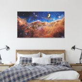 Cosmic Cliffs Carina Nebula Space Webb Telescope Canvas Afdruk (Insitu (Slaapkamer))
