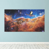 Cosmic Cliffs Carina Nebula Space Webb Telescope Canvas Afdruk (Insitu (Houten vloer))