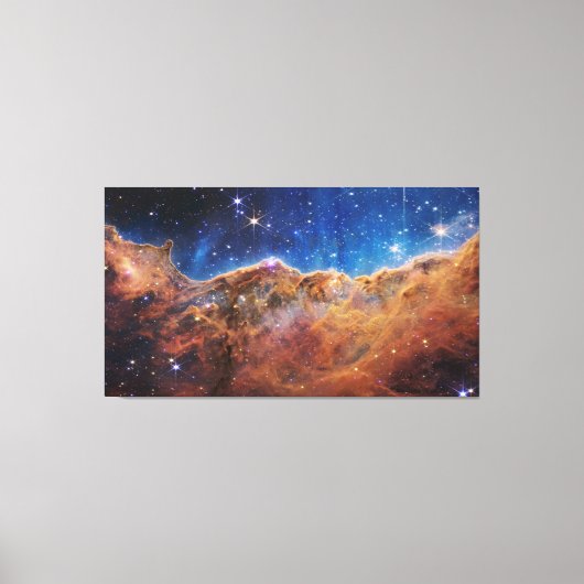 Cosmic Cliffs Carina Nebula Space Webb Telescope Canvas Afdruk (Voorkant)