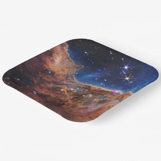 Cosmic Cliffs Carina Nebula Space Webb Telescope Papieren Bordje (Gebogen)