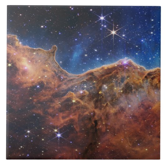 Cosmic Cliffs Carina Nebula Space Webb Telescope Tegeltje (Voorkant)