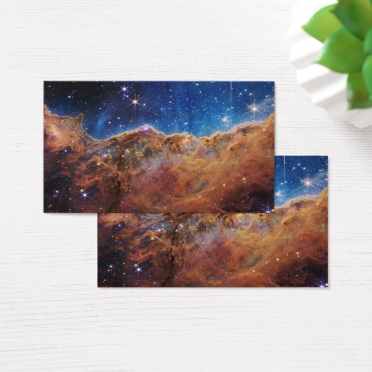 Cosmic Cliffs in Carina Nebula Space NASA Webb Visitekaartje (Bureau)