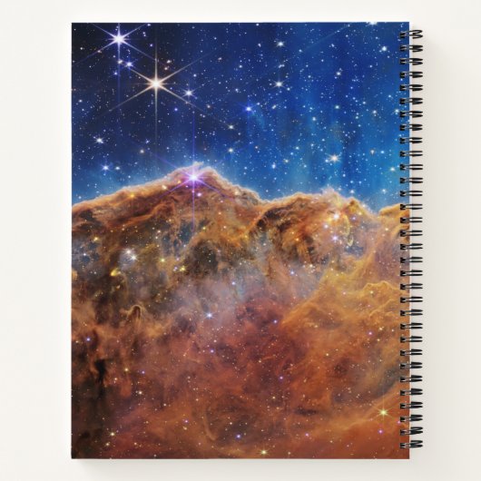Cosmic Cliffs in de Carina Nebula Notitieboek (Achterkant)