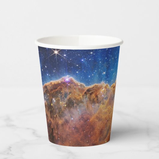 Cosmic Cliffs in de Carina Nebula Papieren Bekers (Links)