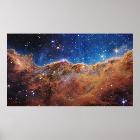"Cosmic Cliffs" in de Carina Nebula Poster (Voorkant)