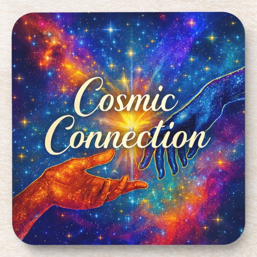 🪐 Cosmic Connection Coaster Bier Onderzetter (Voorkant)