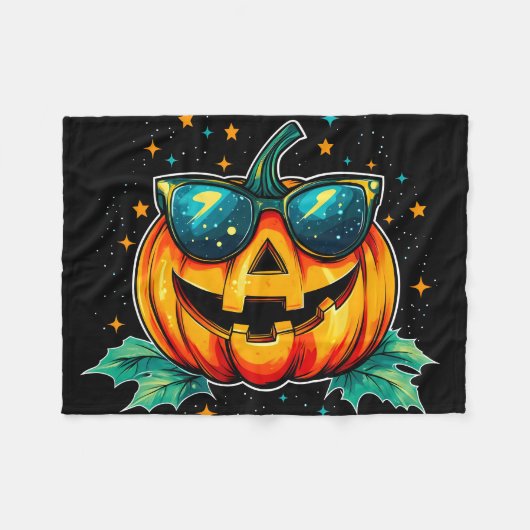 Cosmic Cool Jack-O-Space Fleece Deken (Voorkant (Horizontaal))