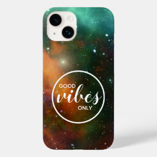 Cosmic Cosmos Space Good Vibes Only Galaxy Case-Mate iPhone 14 Hoesje