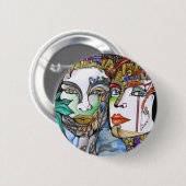 Cosmic Couple Ronde Button 5,7 Cm (Voorkant /achterkant)