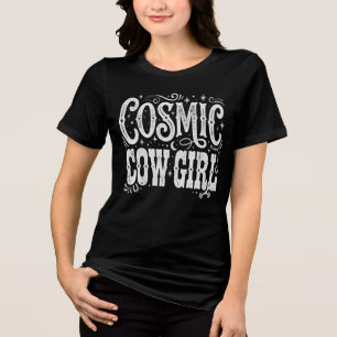 Cosmic Cowgirl-shirt Zuidelijke Vibe Western T-shi Tri-Blend Shirt
