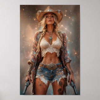Cosmic Cowgirl Wild Hart Geest Poster