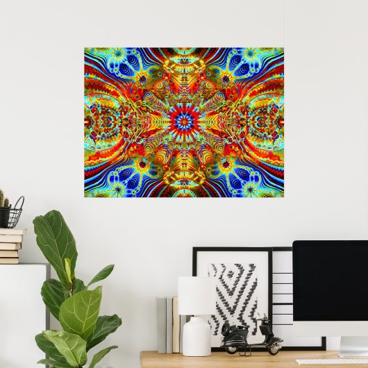 Cosmic Creatrip2 - Psychedelic trippy visuals Poster (Thuiskantoor)
