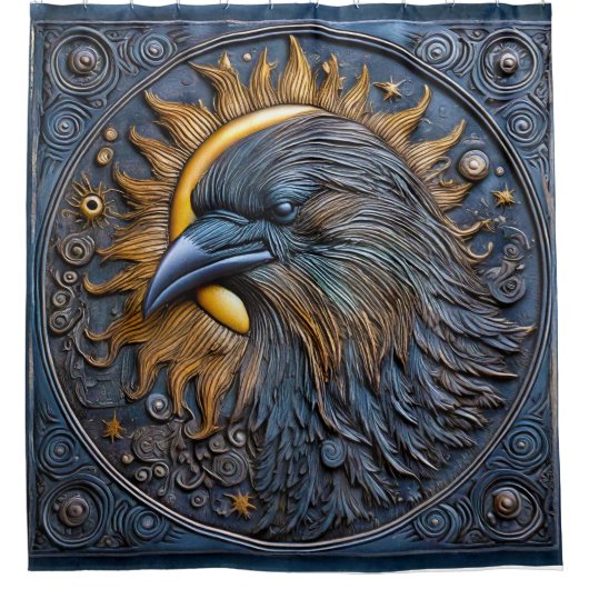 Cosmic Crows 01 Douchegordijn (Voorkant)