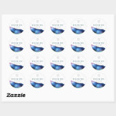 Cosmic Crystal Geode Business Logo Bedankt Ronde Sticker (Vel)