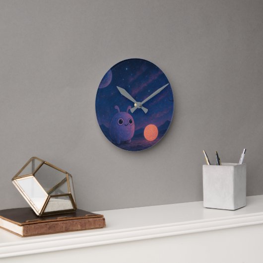 Cosmic Cutie Wall Clock Ronde Klok (Kantoor)