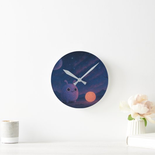 Cosmic Cutie Wall Clock Ronde Klok (Huis)