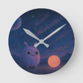 Cosmic Cutie Wall Clock Ronde Klok (Voorkant)