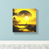 Cosmic Dawn Canvas Afdruk (Insitu (Houten vloer))