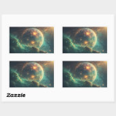 Cosmic Dawn Nebula Design Rechthoekige Sticker (Vel)