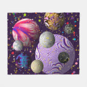 Cosmic Delight Fleece Deken (Voorkant (Horizontaal))