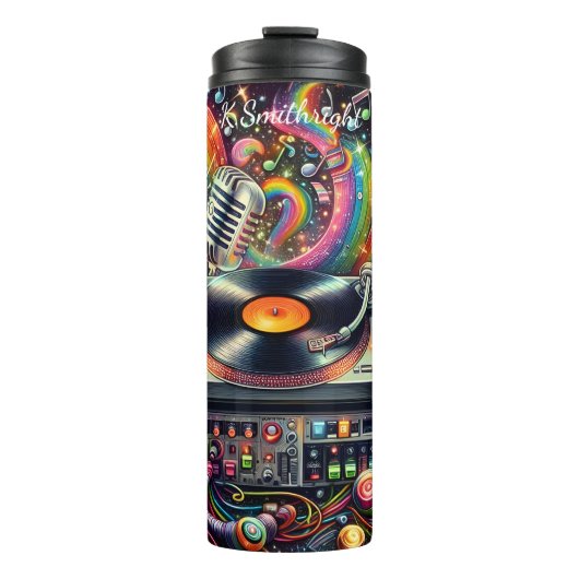 Cosmic DJ Setup Muziek Extravaganza Thermosbeker (Voorkant)