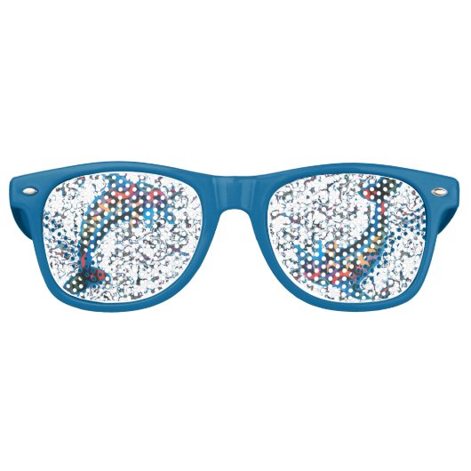 Cosmic Dolphin Retro Zonnebril (Voorkant)